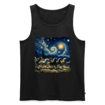 Paso Fino Starry Night - Men's Premium Organic Tank Top - black - Front - AI Model Male 178 light (178cm)