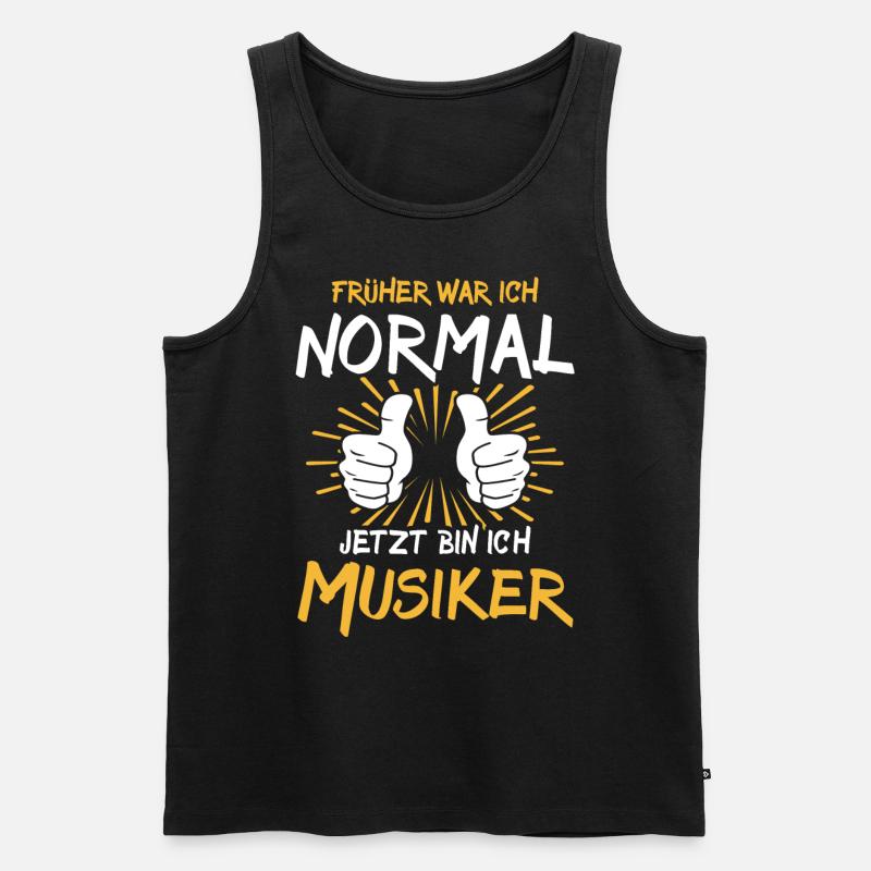 Musiker Spruch - Männer Premium Bio Tank Top - Schwarz