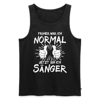 Sänger - Männer Premium Bio Tank Top - Schwarz - Vorne - AI Model Male 178 light (178cm)