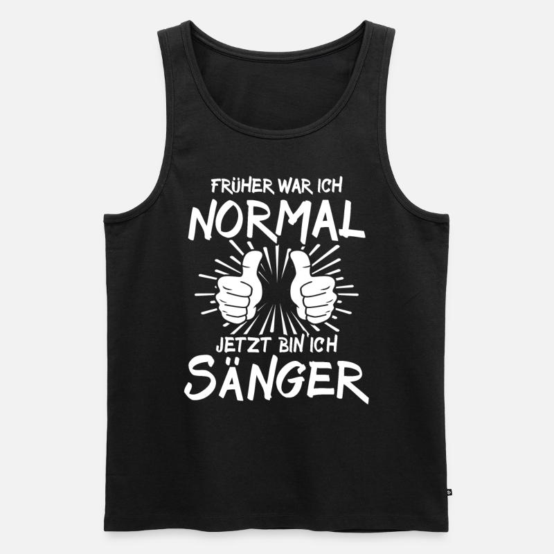 Sänger - Männer Premium Bio Tank Top - Schwarz