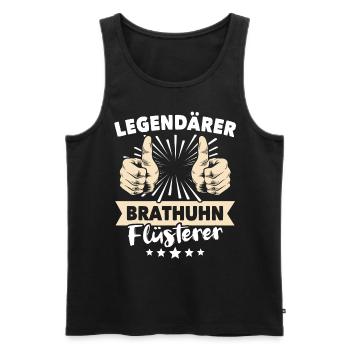 Roast chicken sayings - Men's Premium Organic Tank Top - black - Front - AI Model Male 178 light (178cm)