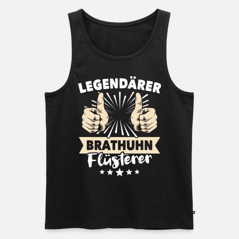 Brathuhn Sprüche - Männer Premium Bio Tank Top - Schwarz