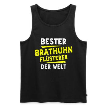 Roast chicken gift - Men's Premium Organic Tank Top - black - Front - AI Model Male 178 light (178cm)