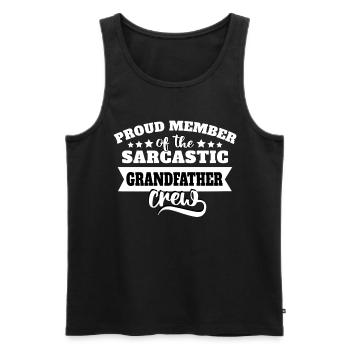 Grossvater Sarkasmus - Männer Premium Bio Tank Top - Schwarz - Vorne - Michal (187cm)