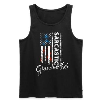 Sarkastische Grossmutter - Männer Premium Bio Tank Top - Schwarz - Vorne - AI Model Male 178 light (178cm)