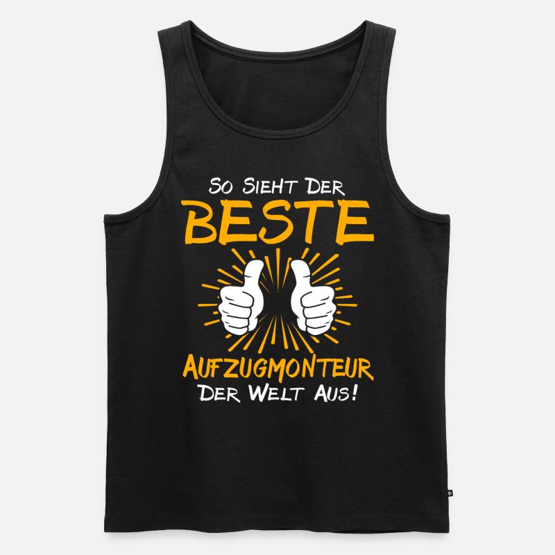 Elevator Technician Gift Idea - Men's Premium Organic Tank Top - black