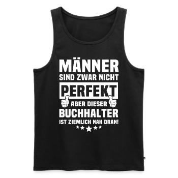 Buchhalter - Männer Premium Bio Tank Top - Schwarz - Vorne - AI Model Male 178 light (178cm)