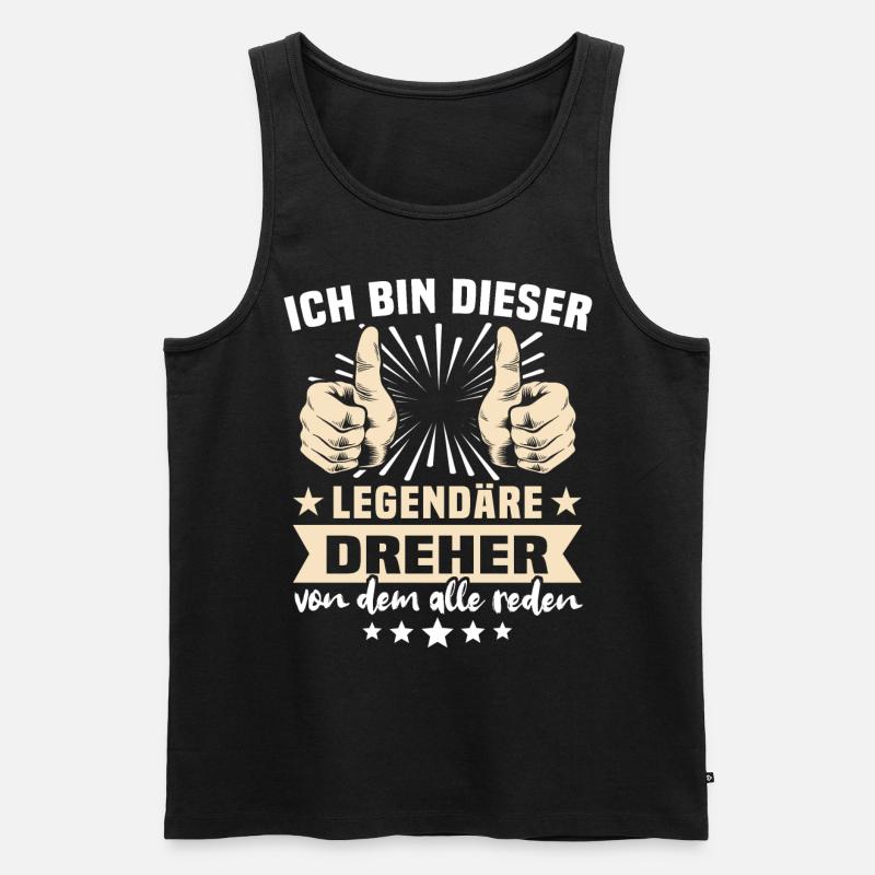 Dreher Sprüche - Männer Premium Bio Tank Top - Schwarz