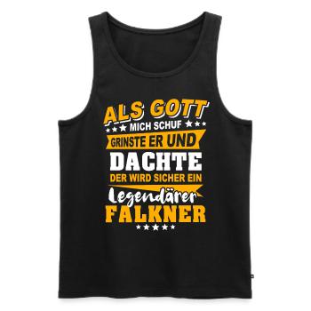 Falkner Sprüche - Männer Premium Bio Tank Top - Schwarz - Vorne - AI Model Male 178 light (178cm)