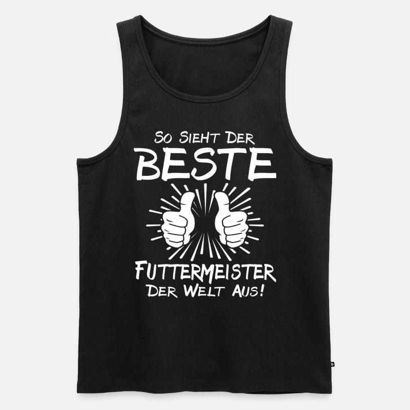 Bester Futtermeister - Männer Premium Bio Tank Top - Schwarz