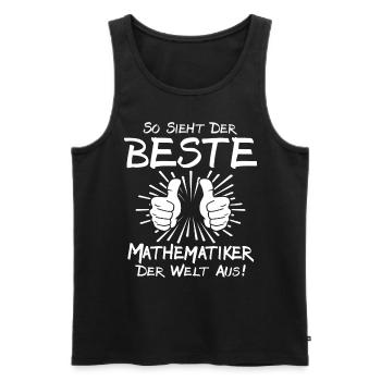Meilleur mathématicien - Débardeur bio Premium Homme - noir - Devant - AI Model Male 178 light (178cm)