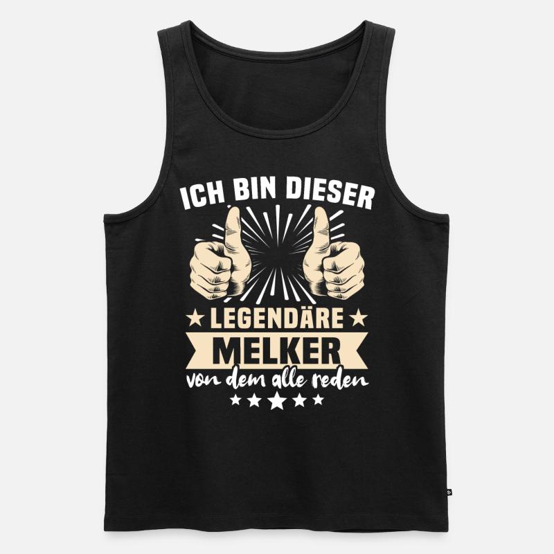 Melker Sprüche - Männer Premium Bio Tank Top - Schwarz