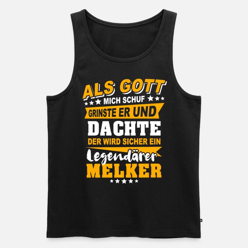 Melker Sprüche - Männer Premium Bio Tank Top - Schwarz