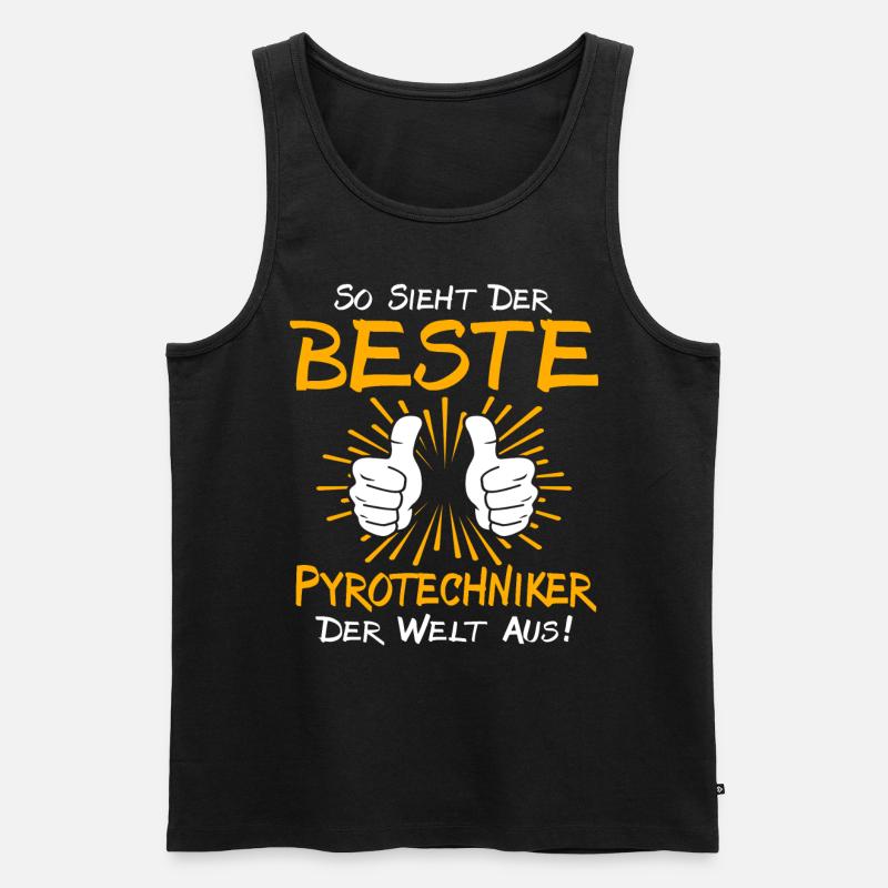 Pyrotechniker Geschenkidee - Männer Premium Bio Tank Top - Schwarz