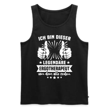 Ergotherapeut Legende - Männer Premium Bio Tank Top - Schwarz - Vorne - AI Model Male 178 light (178cm)
