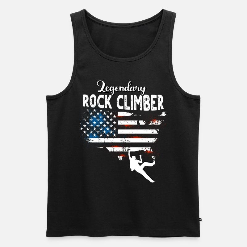 Kletterer US - Männer Premium Bio Tank Top - Schwarz