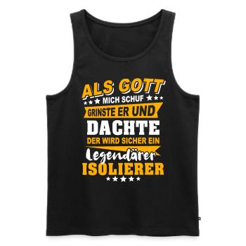 Isolierer Sprüche - Männer Premium Bio Tank Top - Schwarz - Vorne - Michal (187cm)