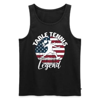 Table Tennis Sprüche - Männer Premium Bio Tank Top - Schwarz - Vorne - Michal (187cm)