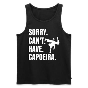 Drôle de dicton de capoeira - Débardeur bio Premium Homme - noir - Devant - AI Model Male 178 light (178cm)