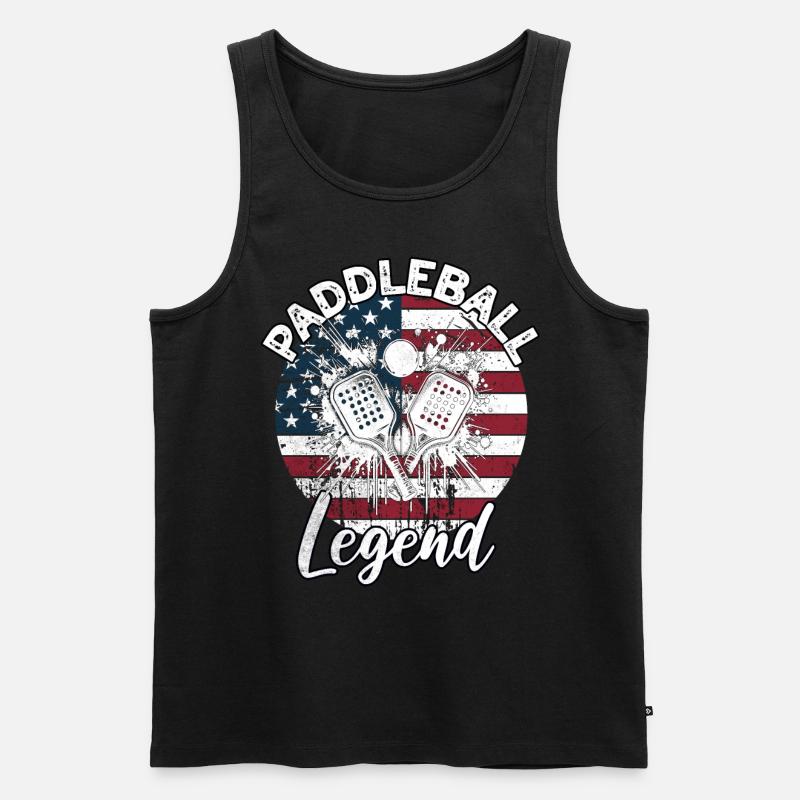 Paddleball Sprüche - Männer Premium Bio Tank Top - Schwarz