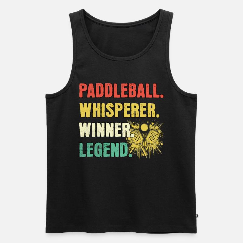 Paddleball Flüsterer Paddleball Legende - Männer Premium Bio Tank Top - Schwarz