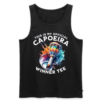 Joueur de capoeira - Débardeur bio Premium Homme - noir - Devant - AI Model Male 178 light (178cm)