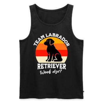 Team Labrador - Men's Premium Organic Tank Top - black - Front - Michal (187cm)