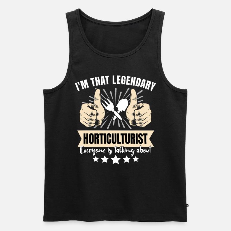 Legendärer Gartenbauer - Männer Premium Bio Tank Top - Schwarz