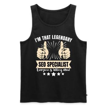 Legendärer SEO Manager - Männer Premium Bio Tank Top - Schwarz - Vorne - AI Model Male 178 light (178cm)