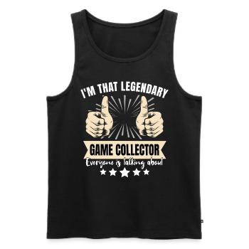 Legendary Game Collector - Men's Premium Organic Tank Top - black - Front - Michal (187cm)