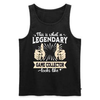 Legendary Game Collector - Men's Premium Organic Tank Top - black - Front - Michal (187cm)