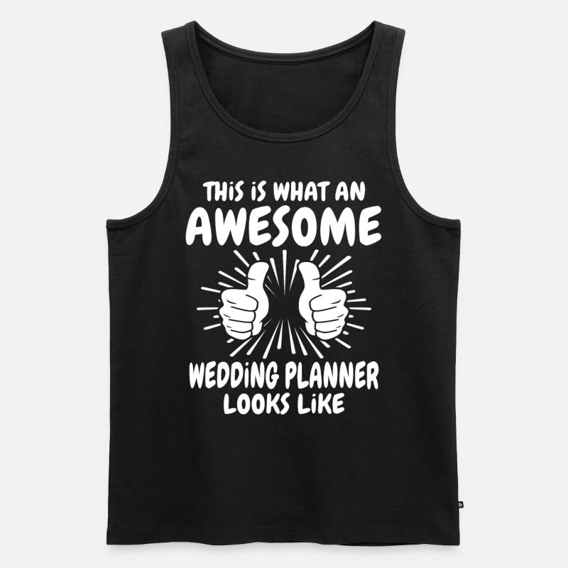 Hochzeitsplaner - Männer Premium Bio Tank Top - Schwarz
