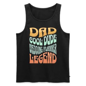 Papa Wedding Planner - Débardeur bio Premium Homme - noir - Devant - Michal (187cm)