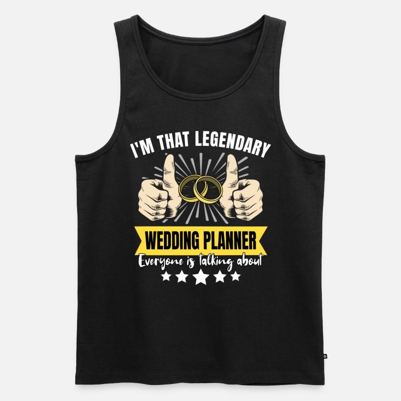 Legendärer Hochzeitsplaner - Männer Premium Bio Tank Top - Schwarz