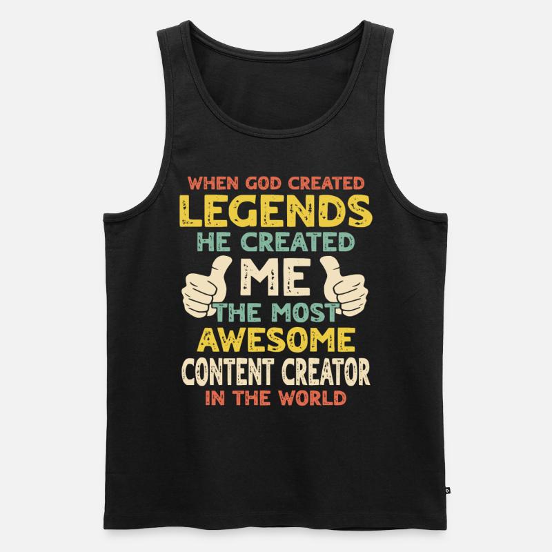 Content Creator - Männer Premium Bio Tank Top - Schwarz
