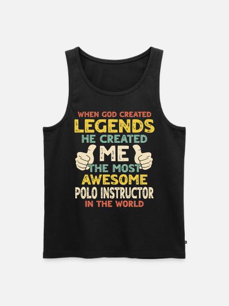 Polo Trainer - Men's Premium Organic Tank Top - black