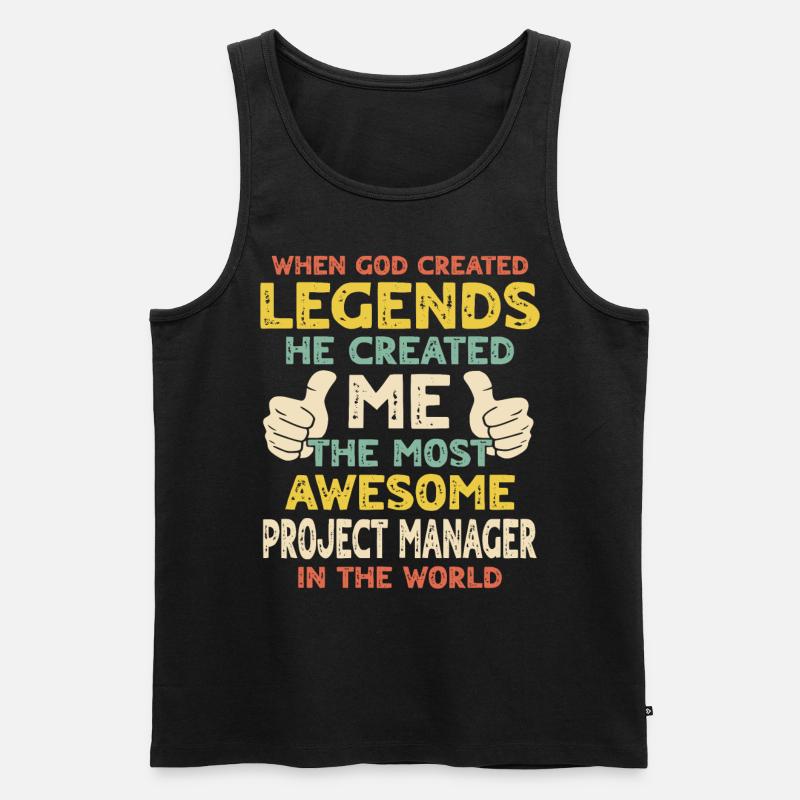 Projektmanager - Männer Premium Bio Tank Top - Schwarz