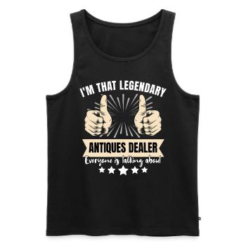 Antiquaire légendaire - Débardeur bio Premium Homme - noir - Devant - Michal (187cm)