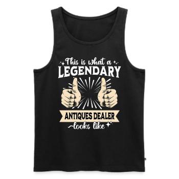 Legendary antique dealer - Men's Premium Organic Tank Top - black - Front - Michal (187cm)