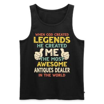 Antique dealer - Men's Premium Organic Tank Top - black - Front - Michal (187cm)