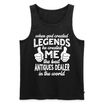 Best Antique Dealer Legend - Men's Premium Organic Tank Top - black - Front - Michal (187cm)