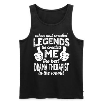 Bester Dramatherapeut Legende - Männer Premium Bio Tank Top - Schwarz - Vorne - Michal (187cm)