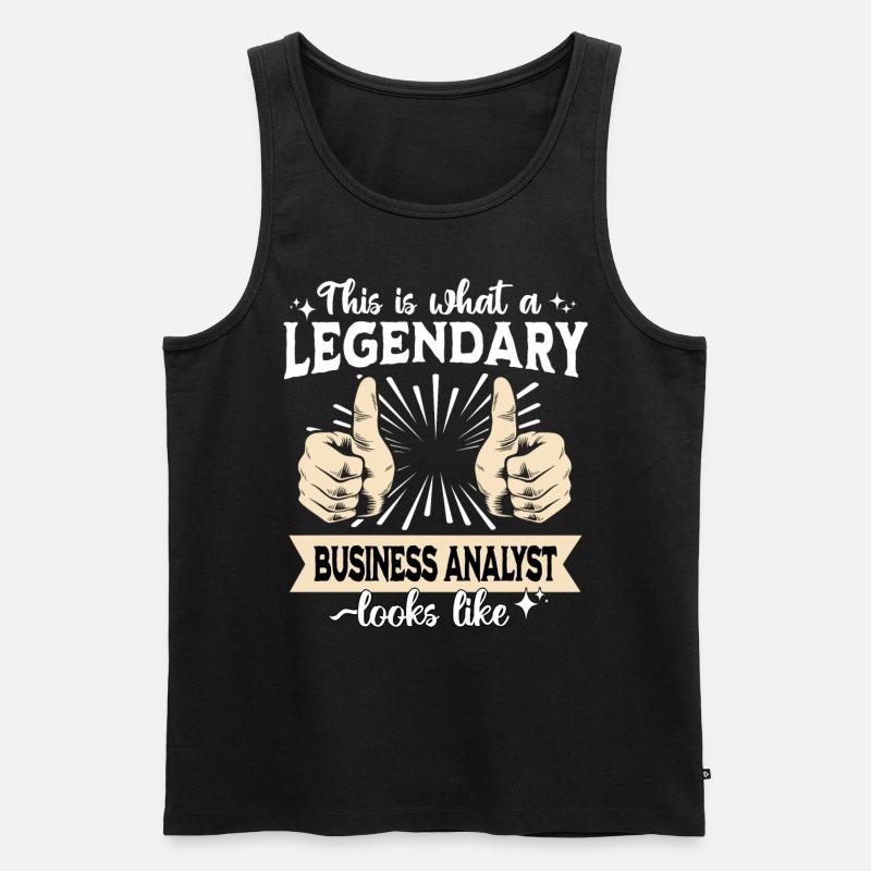 Legendärer Geschäftsanalyst - Männer Premium Bio Tank Top - Schwarz