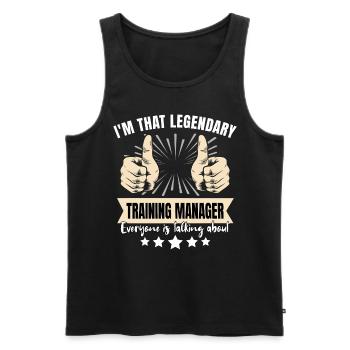 Legendary Instructor - Men's Premium Organic Tank Top - black - Front - Michal (187cm)