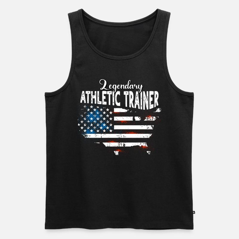 Athletiktrainer US - Männer Premium Bio Tank Top - Schwarz