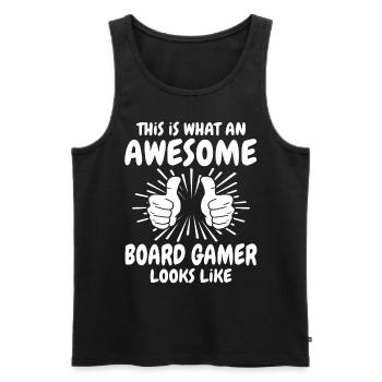Board Game - Men's Premium Organic Tank Top - black - Front - Michal (187cm)