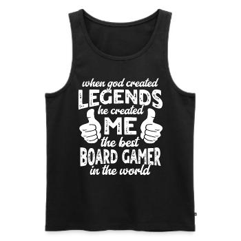 Best Board Player Legend - Men's Premium Organic Tank Top - black - Front - Michal (187cm)