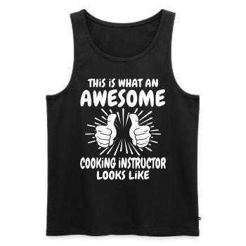 Cooking Instructor - Men's Premium Organic Tank Top - black - Front - Michal (187cm)
