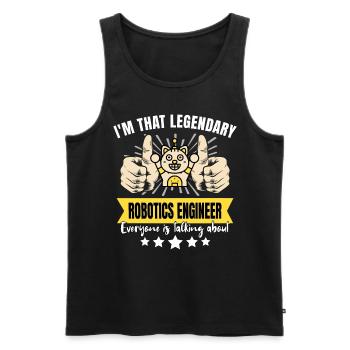 Legendary Robotics Engineer - Men's Premium Organic Tank Top - black - Front - Michal (187cm)