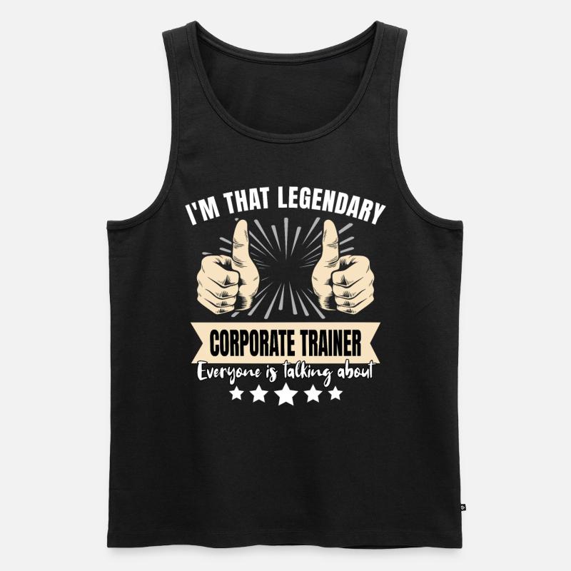 Legendärer Mitarbeitercoach - Männer Premium Bio Tank Top - Schwarz